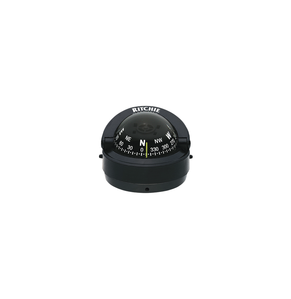 S53 Brjula serie Explorer en color negro para montaje en superficie cuenta con ilumi