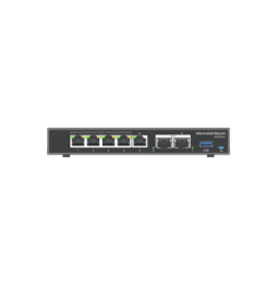 GCC6010 4 en 1: Firewall Router PBX IP Switch Gigabit de 5 Puertos (4 PoE) y 2 Puert