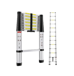 PSTH10001 Escalera Telescpica de Aluminio de 3.8 Metros de Altura PST-H10-001