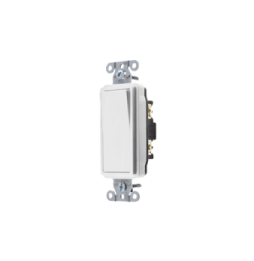 HUBDS120W Interruptor Decorador de 20 A 120-277 V CA/ Unipolar / Cableado Lateral y