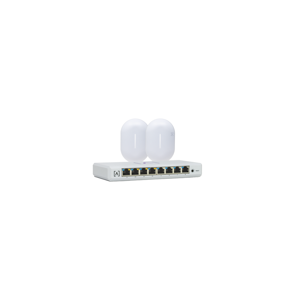 ALTAS8KIT2 Kit de lanzamiento Alta Labs: Incluye (1) Switch PoE S8-POE y (2) Puntos