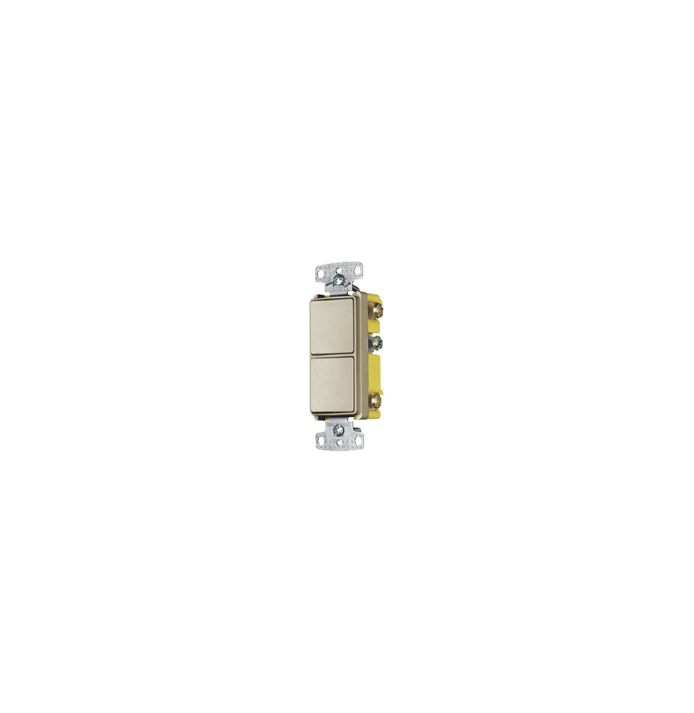 HUBRCD101I Interruptor Residencial 15 A 120-277 V / 2 Bases Unipolares / Cableado la