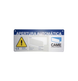 CAME 119R224E Letrero de Aviso Peligro para puertas automati