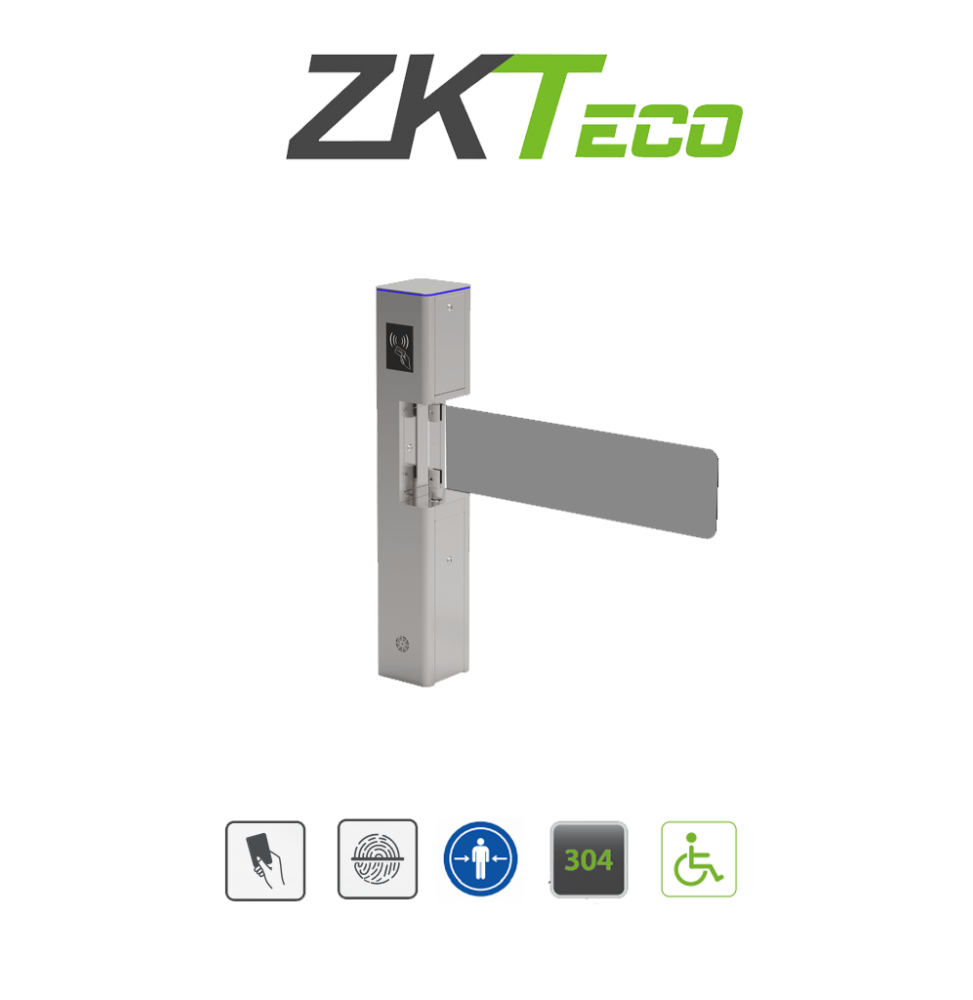 ZKTECO SBT1000S Torniquete Tipo Bandera / Fabricado en Acero